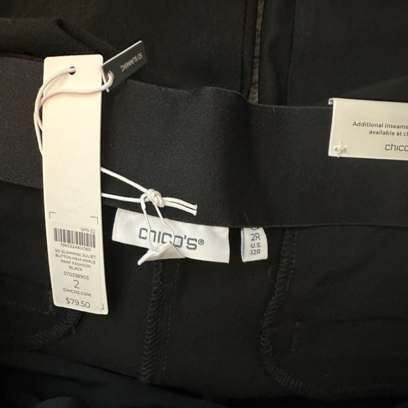 Chico's So Slimming Juliet Pant Button Hem Ankle - Picture 4 of 6